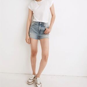 MADEWELL The Perfect Jean Short in Snyder Wash TENCEL Denim Edition Sz 25